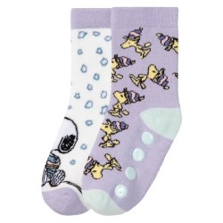 جوراب ساق بلند تو کرکی دخترانه پیناتس پک 2 عددی استپ دار PEANUTS KINDER SOCKEN