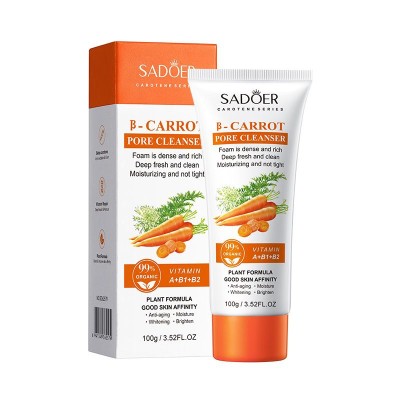 فوم پاک کننده منافذ و مرطوب کننده عصاره هویج سادور SADOER CARROT PORE CLEANSER