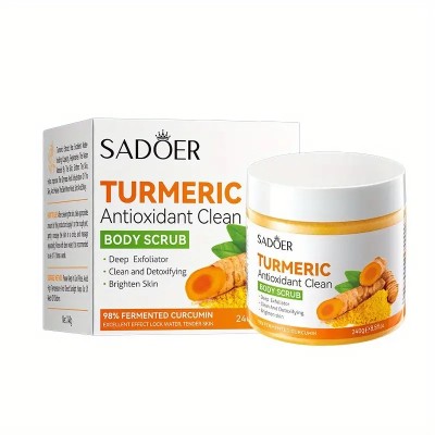 اسکراب بدن آنتی اکسیدان و روشن کننده عصاره زردچوبه سادور  SADOER TURMERIC ANTIOXIDANT CLEAN BODY SCRUB