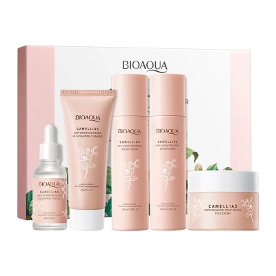 ست روتین پوستی مرطوب کننده و آنتی اکسیدان کاملیا بیوآکوا BIOAQUA CAMELLIAS ANTI OXIDATION MOIST REPAIR SET