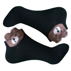 جوراب مچی زنانه بوکله دار طرح خرس آوین AVIN WOMEN ANKLE SOCKS BOUCLE BEAR DESIGN