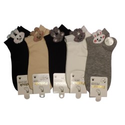 جوراب مچی زنانه بوکله دار طرح خرگوش پادوک PADOUK WOMEN ANKLE SOCKS RABBIT DESIGN