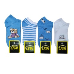 پک 4 عددی جوراب مچی زنانه طرح خرس ام دی MD WOMEN ANKLE SOCKS BEAR DESIGN