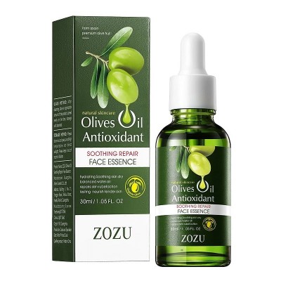 سرم آنتی اکسیدان و ترمیم کننده عصاره روغن زیتون زوزو ZOZU OILVE OIL SOOTHING REPAIR FACE ESSENCE