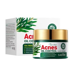 کرم ضد جوش و آکنه و کنترل چربی پوست عصاره چای سبز سادور SADOER TEA TREE ACNES OIL CONTROL FACE CREAM