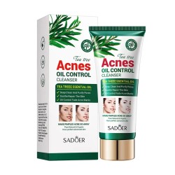 فوم شستشوی ضد جوش و آکنه و کنترل چربی پوست عصاره چای سبز سادور SADOER TEA TREE ACNES OIL CONTROL CLEANSER